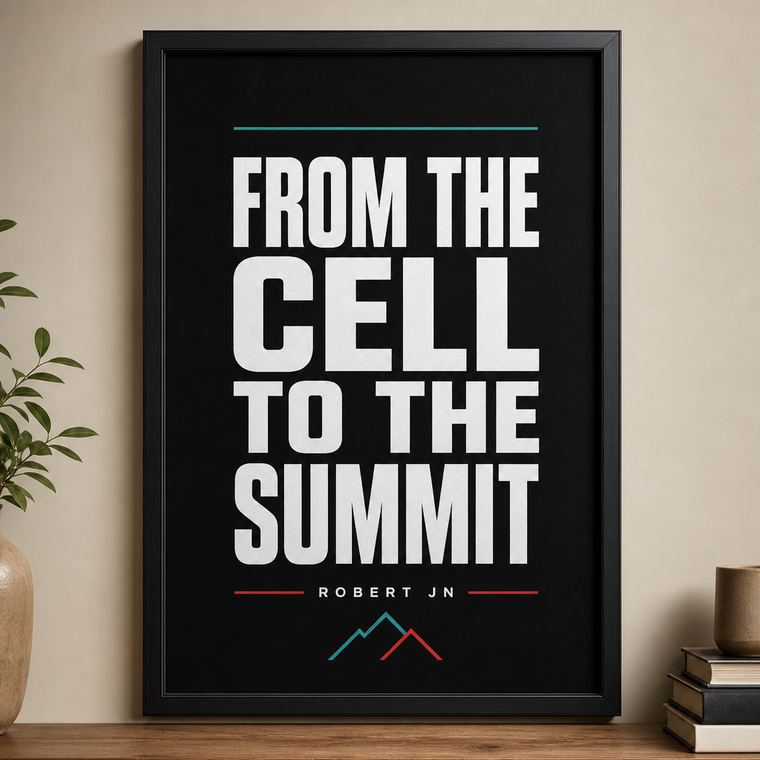 Cell To Summit Motivation Poster centered product photo gallery